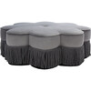 Tanith Flower Ottoman, Dark Grey - Ottomans - 4