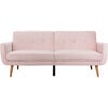 Bushwick Foldable Futon Bed, Pink - Accent Seating - 1 - thumbnail