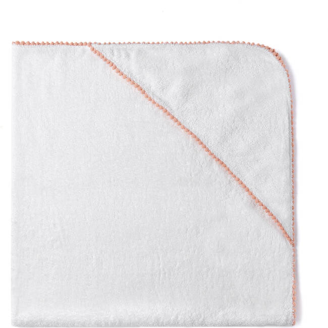 Bamboo Pom Pom Towel, Peach