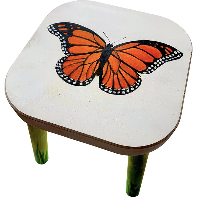 Mallory the Monarch Stool, Orange Multi