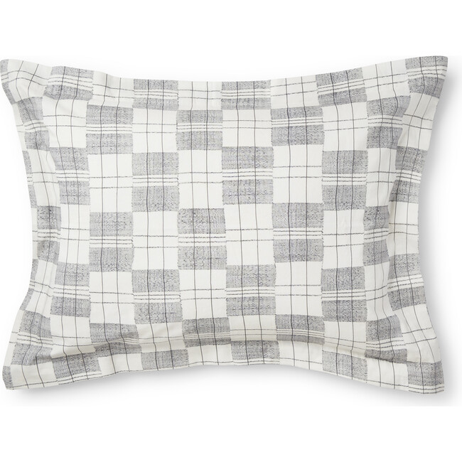 Set of 2 Mossi Standard Pillow Shams, Charcoal Plaid