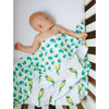 Organic Muslin Four-Layer Reversible Snug Blanket, Parrot - Blankets - 2