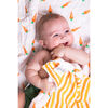 Organic Muslin Four-Layer Reversible Snug Blanket, Carrot - Blankets - 2