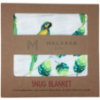 Organic Muslin Four-Layer Reversible Snug Blanket, Parrot - Blankets - 6