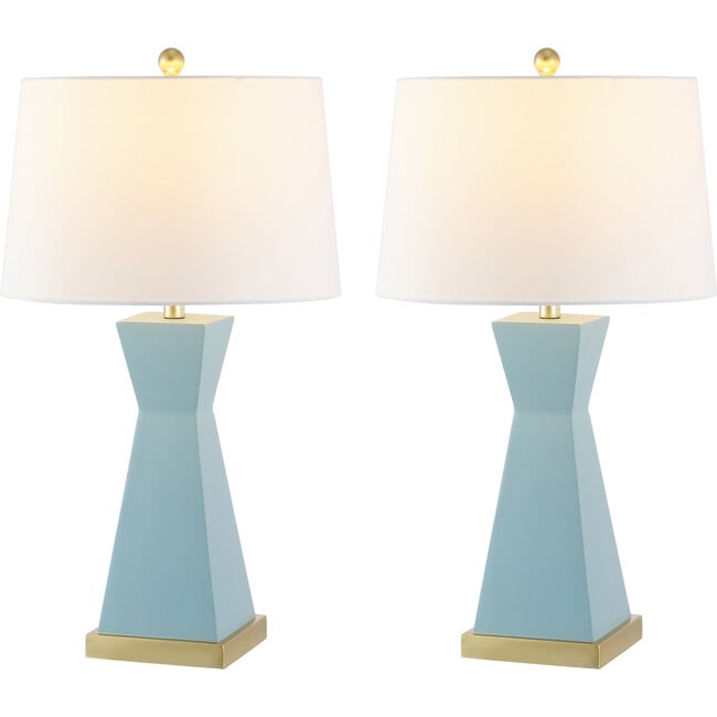 Set of 2 Onder Table Lamps, Baby Blue - Lighting - 4