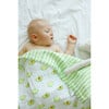 Organic Muslin Four-Layer Reversible Snug Blanket, Avocado - Blankets - 2