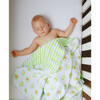 Organic Muslin Four-Layer Reversible Snug Blanket, Avocado - Blankets - 3