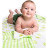 Organic Muslin Four-Layer Reversible Snug Blanket, Avocado - Blankets - 4