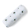 Organic Cotton Muslin Swaddle, Bee - Swaddles - 1 - thumbnail