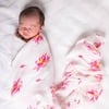 Organic Cotton Muslin Swaddle, Magical Lotus - Swaddles - 2