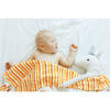 Organic Muslin Four-Layer Reversible Snug Blanket, Carrot - Blankets - 4