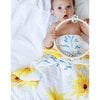 Organic Cotton Muslin Swaddle, Sunflower - Swaddles - 3