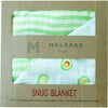 Organic Muslin Four-Layer Reversible Snug Blanket, Avocado - Blankets - 6