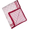 Block-Printed Cotton Crib Quilt, Cairo Pink - Quilts - 1 - thumbnail