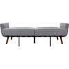 Bushwick Foldable Futon Bed, Dark Grey Linen - Accent Seating - 6