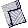 Block-Printed Cotton Quilt, Cairo Blue - Quilts - 1 - thumbnail