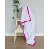 Block-Printed Cotton Dohar, Cairo Pink - Blankets - 2