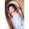 Organic Cotton Muslin Swaddle, Blue Butterfly - Swaddles - 4