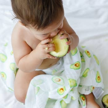 Organic Cotton Muslin Swaddle, Avocado - Swaddles - 3