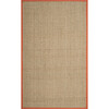 Natural Fiber Ruby Rug, Beige/Rust - Rugs - 1 - thumbnail