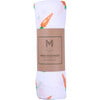 Organic Cotton Muslin Swaddle, Carrot - Swaddles - 1 - thumbnail