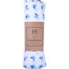 Organic Cotton Muslin Swaddle, Blue Butterfly - Swaddles - 5