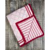 Block-Printed Cotton Crib Quilt, Cairo Pink - Quilts - 2