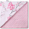 Organic Muslin Four-Layer Reversible Snug Blanket, Cherry Blossom - Blankets - 1 - thumbnail