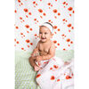 Organic Muslin Four-Layer Reversible Snug Blanket, Poppy - Blankets - 2