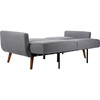 Bushwick Foldable Futon Bed, Dark Grey Linen - Accent Seating - 8