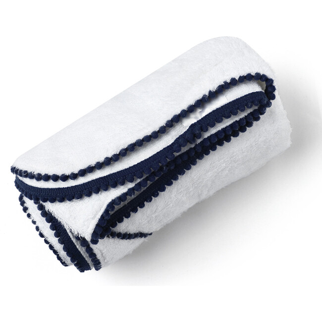 Bamboo Pom Pom Towel, Navy - Towels - 9