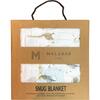 Organic Muslin Four-Layer Reversible Snug Blanket, Peace On Earth - Blankets - 5