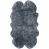 Sheepskin Rug, Steel Blue - Rugs - 2