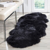 Sheepskin Rug, Black - Rugs - 5