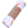 Organic Cotton Muslin Swaddle, Carrot - Swaddles - 7