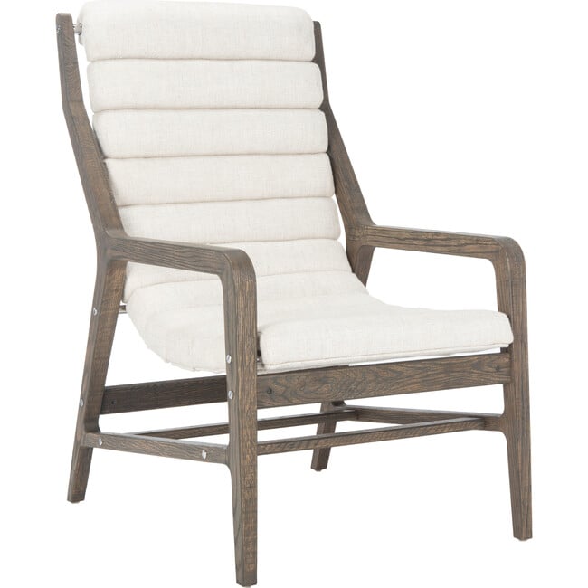 Delaney Channel Tufted Chair, White - Nursery Chairs - 3