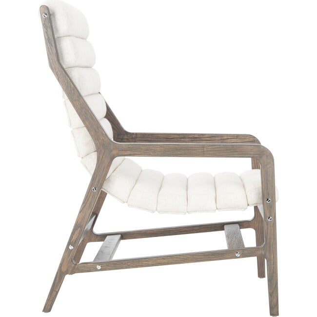 Delaney Channel Tufted Chair, White - Nursery Chairs - 4