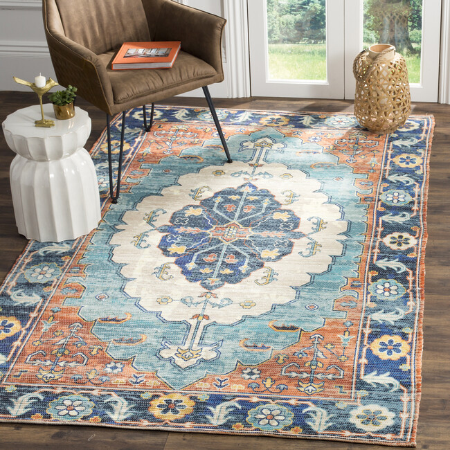 Georgia Saffron Rug, Blue Multi - Rugs - 2