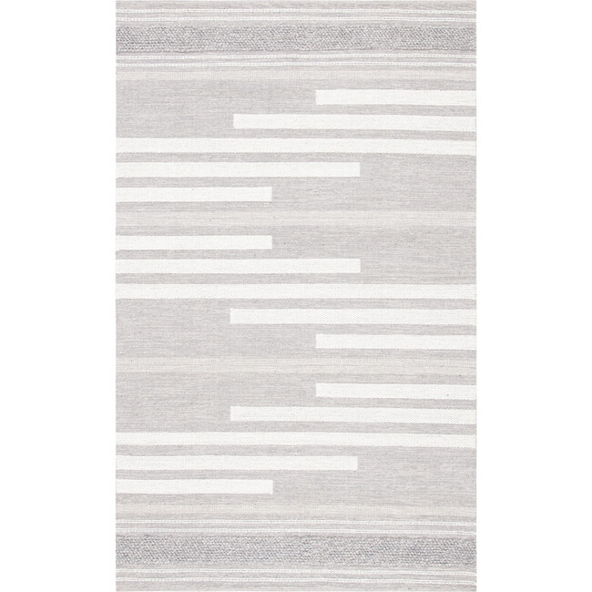 Striped Kilim Ezra Rug, Grey