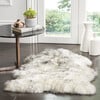 Sheepskin Rug, Ivory/Smoke - Rugs - 4