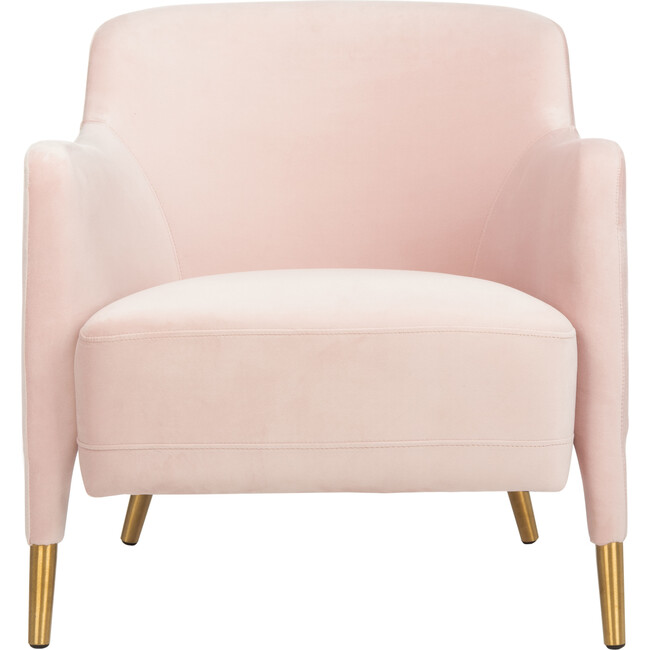 Topaz Velvet Arm Chair, Light Pink