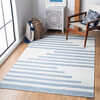 Striped Kilim Zeke Rug, Blue/White - Rugs - 2