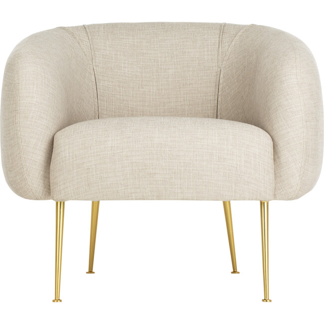 Alena Poly Blend Accent Chair, Oatmeal
