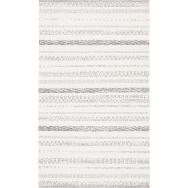 Striped Kilim Apollo Rug, Grey Stripe
