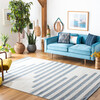 Striped Kilim Zeke Rug, Blue/White - Rugs - 4