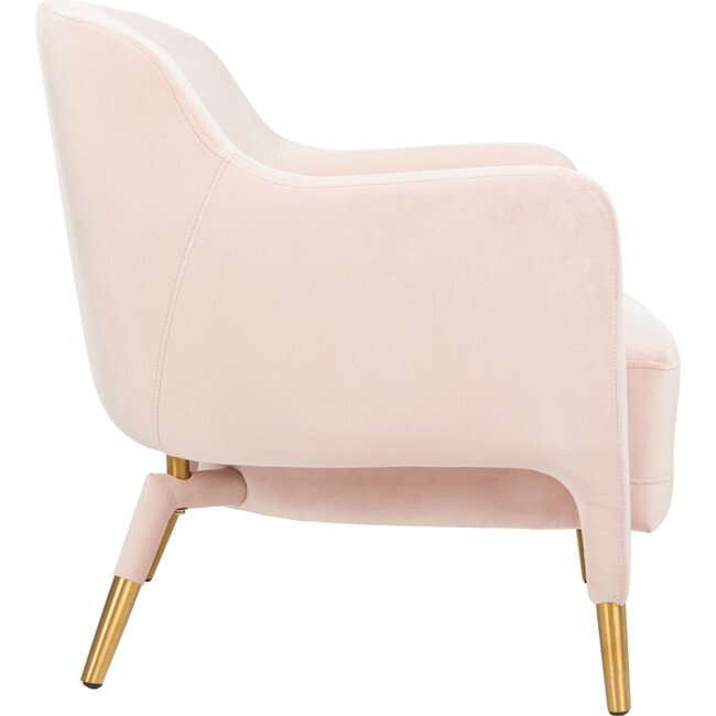 Topaz Velvet Arm Chair, Light Pink - Safavieh Nursery Chairs & Ottomans ...