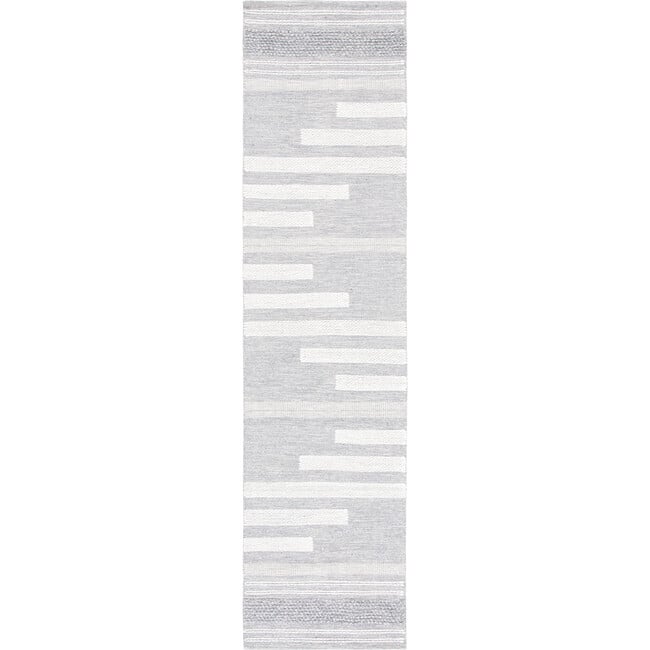 Striped Kilim Ezra Rug, Grey - Rugs - 5