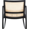 Perth Rattan Rocking Chair, Black - Nursery Chairs - 5