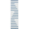 Striped Kilim Zeke Rug, Blue/White - Rugs - 5