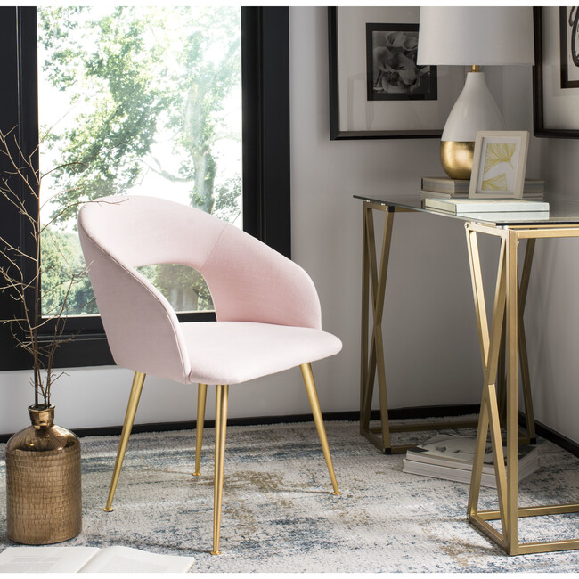 Lorina Accent Chair, Light Pink - Accent Seating - 6